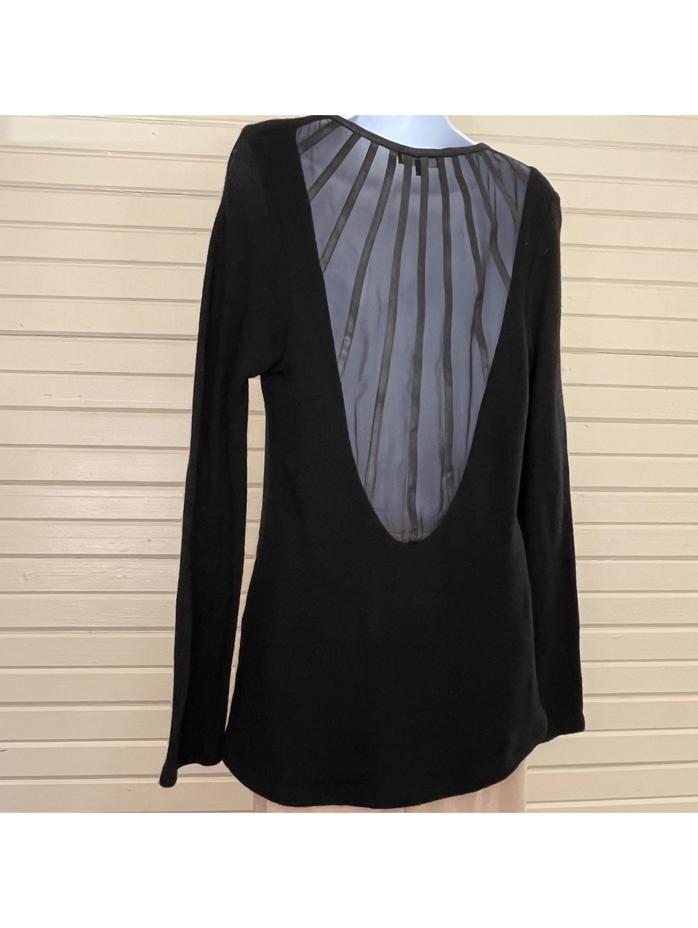 Sky Black Wool Cashmere Blend Sweater Medium Stylish Aesthetic